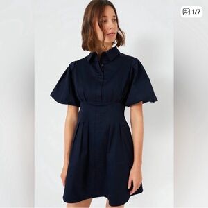 Tuckernuck Dark Blue Short Sleeve Delaney dress